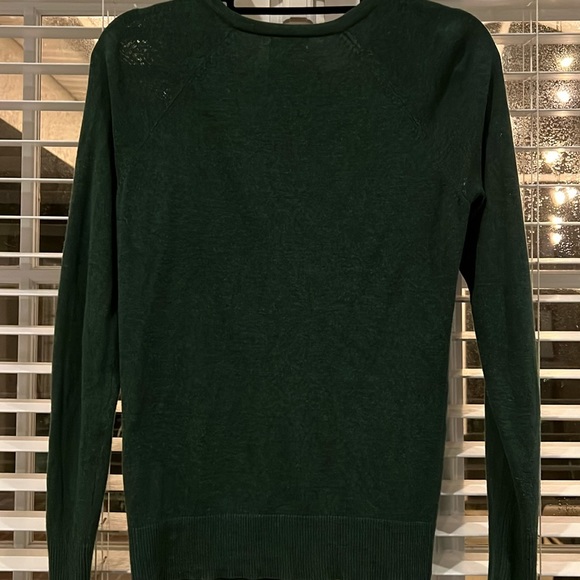 Merona emerald green lightweight dressy button down sweater Sz M - Picture 5 of 5
